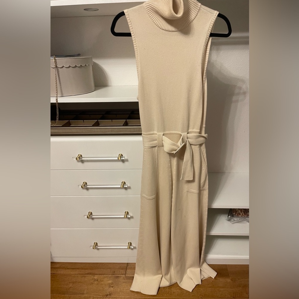 Mara Hoffman Cream Turtleneck Sweater Dress | Size S